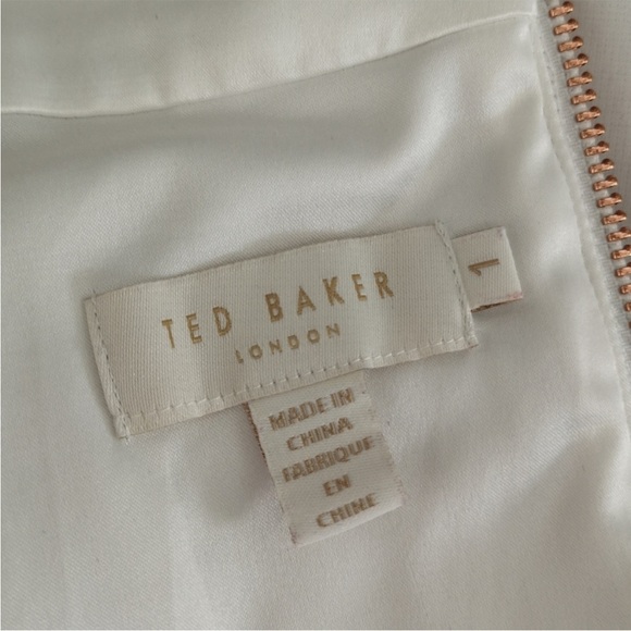 Ted Baker | Floral fitted white dress | Size 1 - Picture 7 of 11